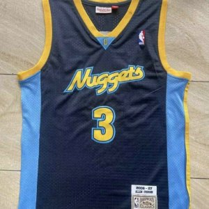 NBA 3 Iverson Nuggets 2006-07 Maillot Marine